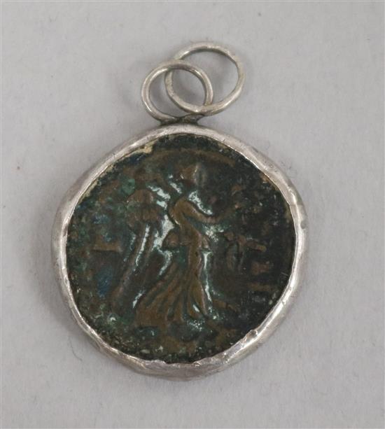 A Roman bronze coin, possibly Maximianus, Dia 20mm (overall); 9.6g gross